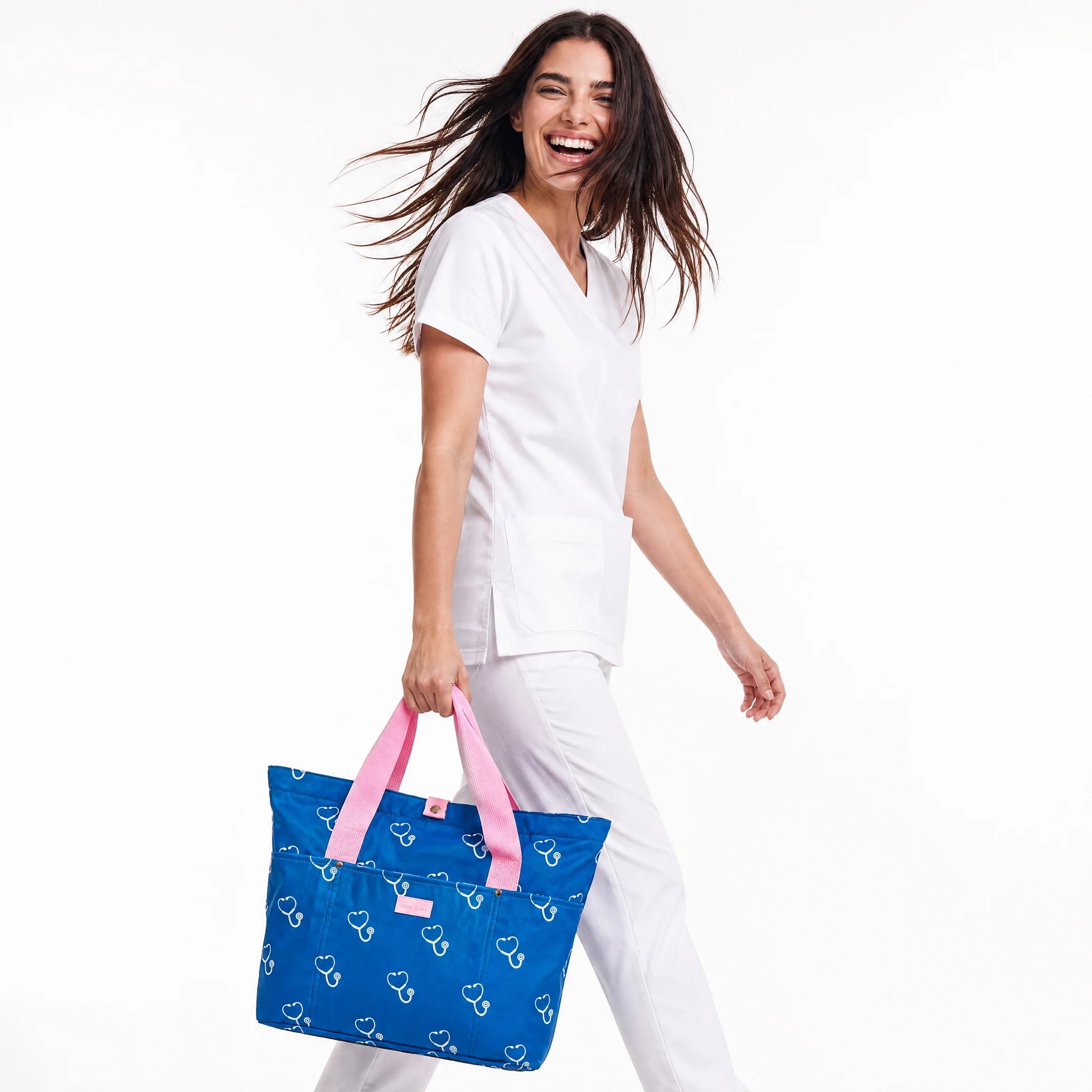 Bolso Azul de Nurse is Love para enfermería y sanidad