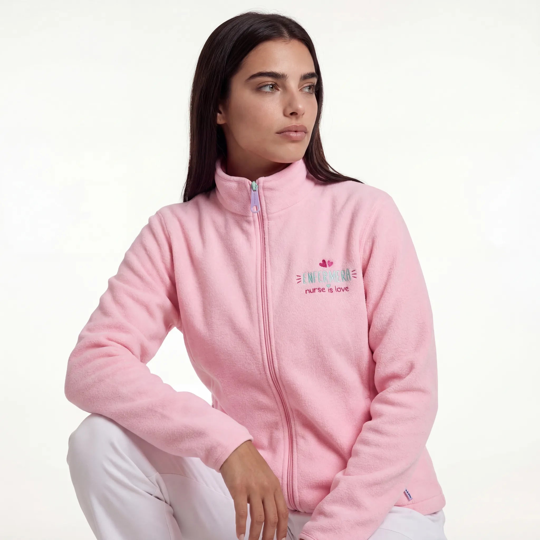 Chaqueta Polar Rosa para Enfermera de Nurse is Love para enfermería y sanidad