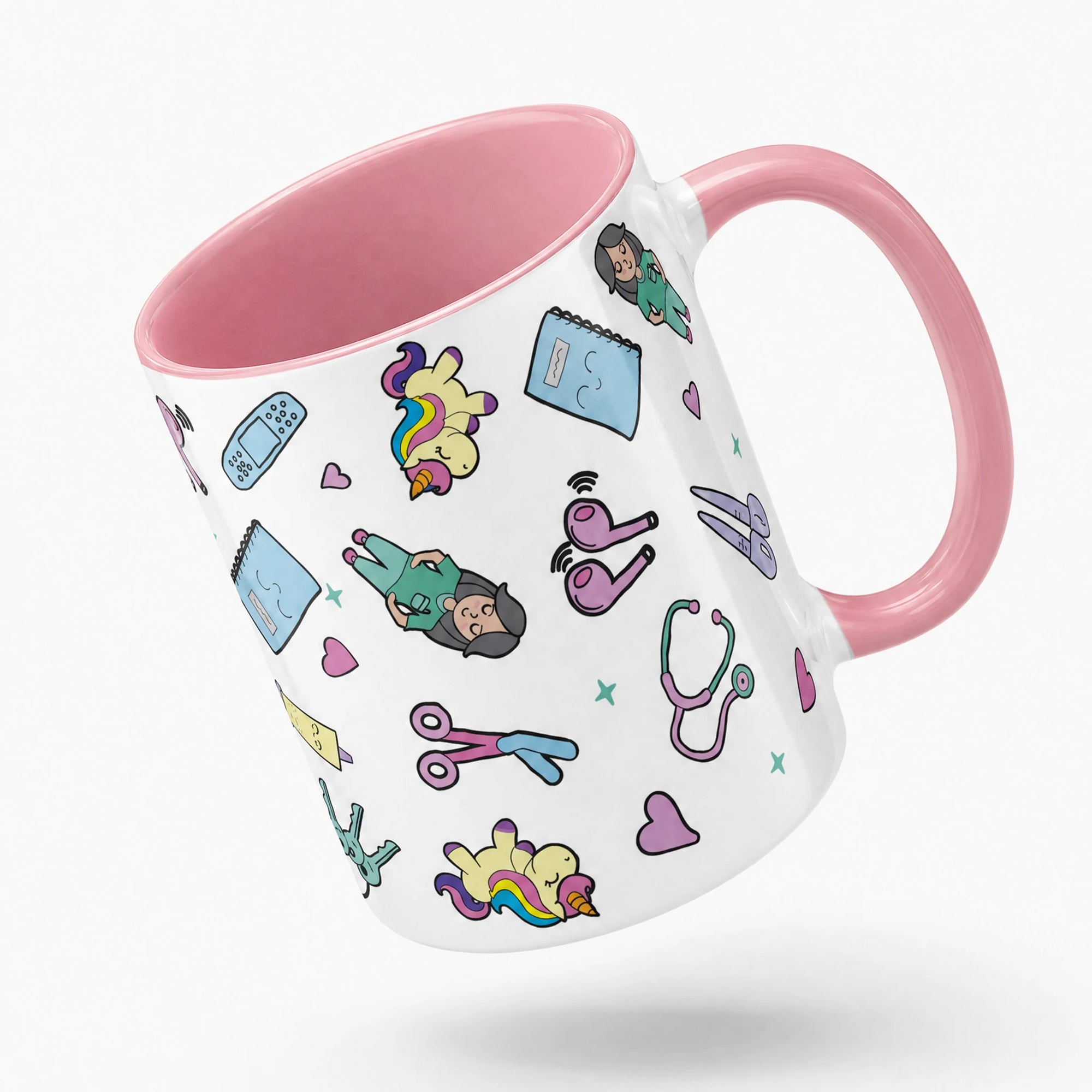 Taza para Enfermeras Unicornios de Nurse is Love para enfermería y sanidad