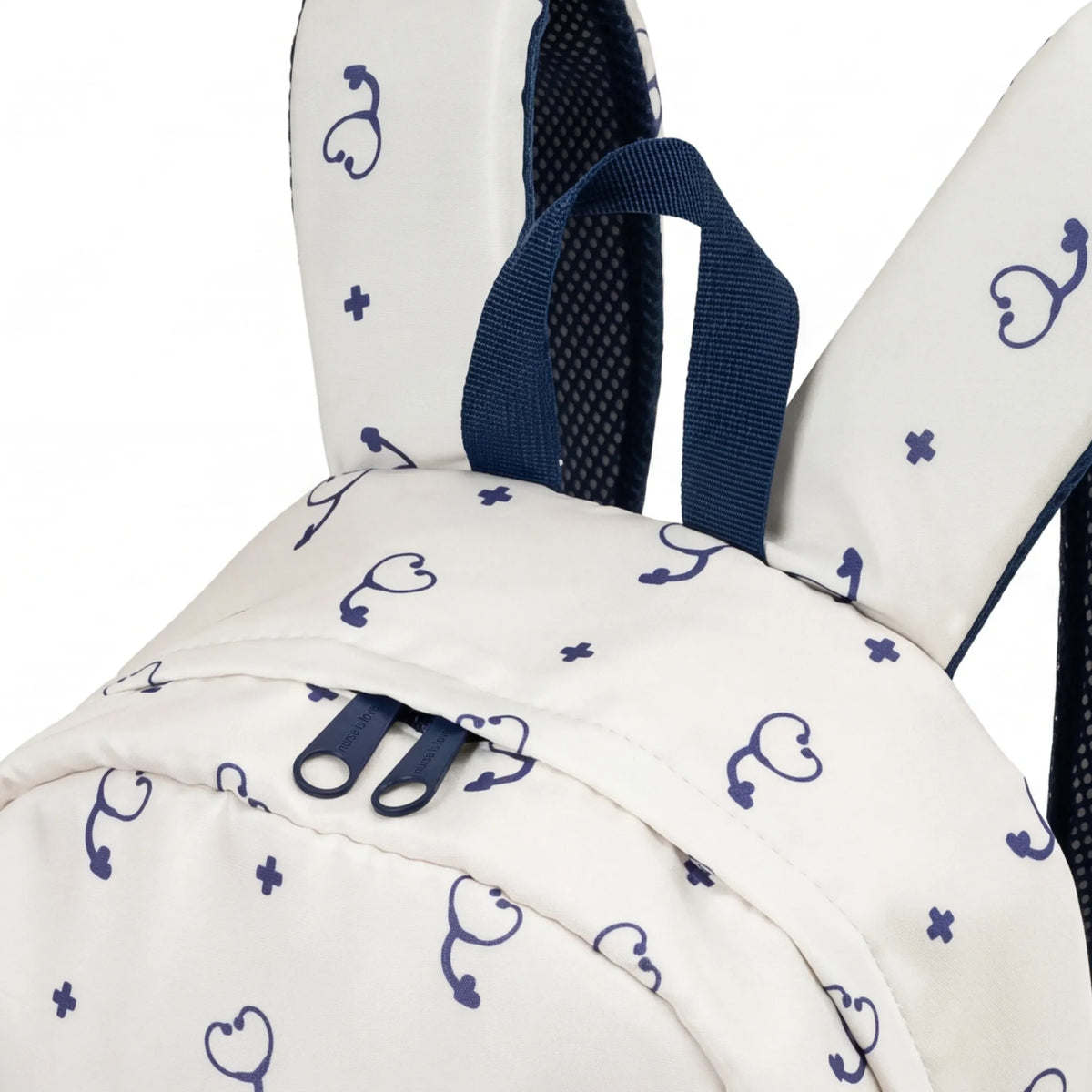 Mochila para Enfermeras Beige Estetoscopio de Nurse is Love para enfermería y sanidad