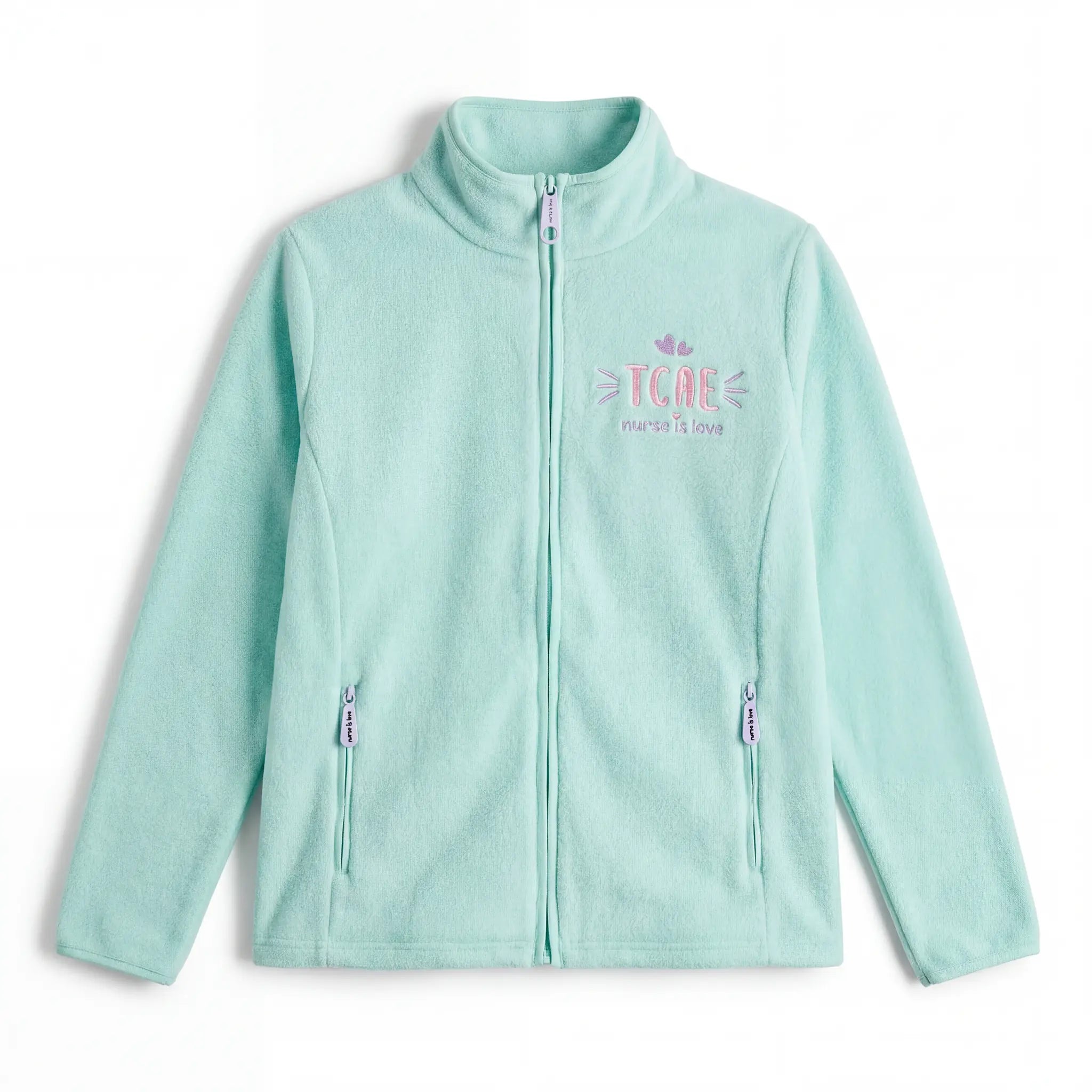 Chaqueta Polar Aqua TCAE de Nurse is Love para enfermería y sanidad