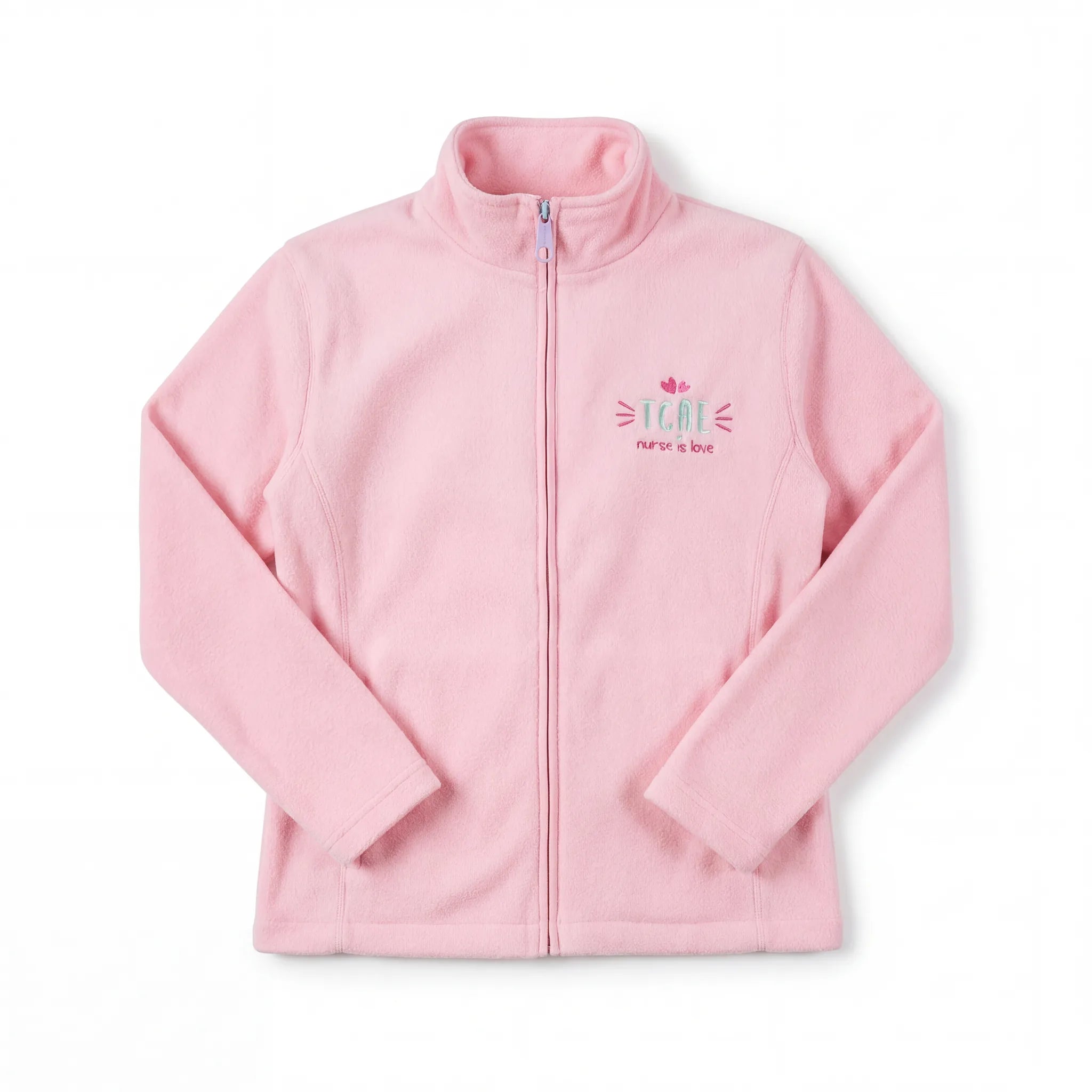 Chaqueta Polar Rosa TCAE de Nurse is Love para enfermería y sanidad