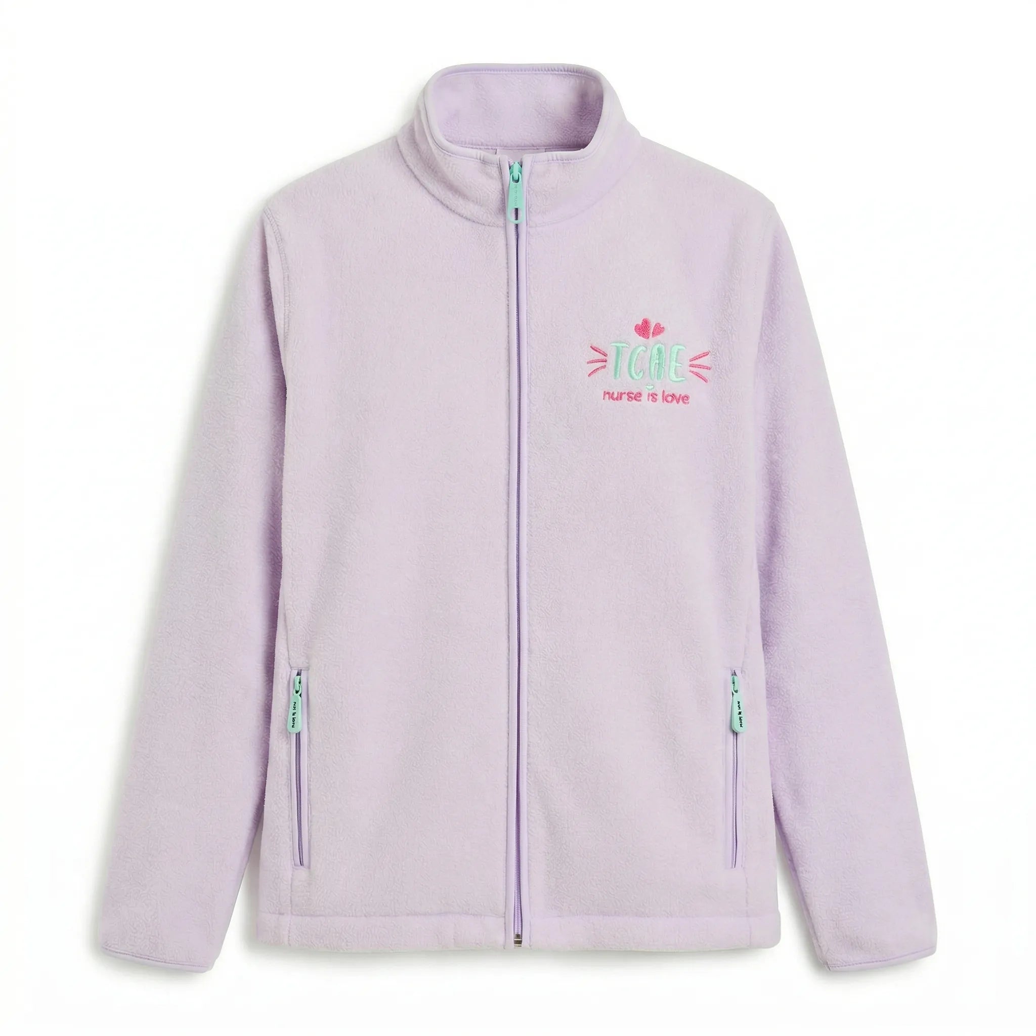 Chaqueta Polar Morado TCAE de Nurse is Love para enfermería y sanidad