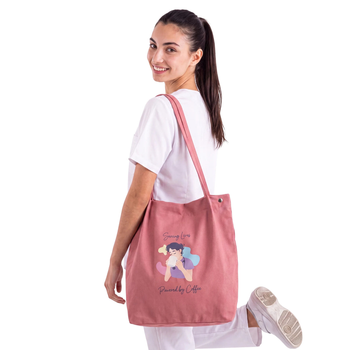 Tote Bag para Enfemeras Naranja de Nurse is Love para enfermería y sanidad