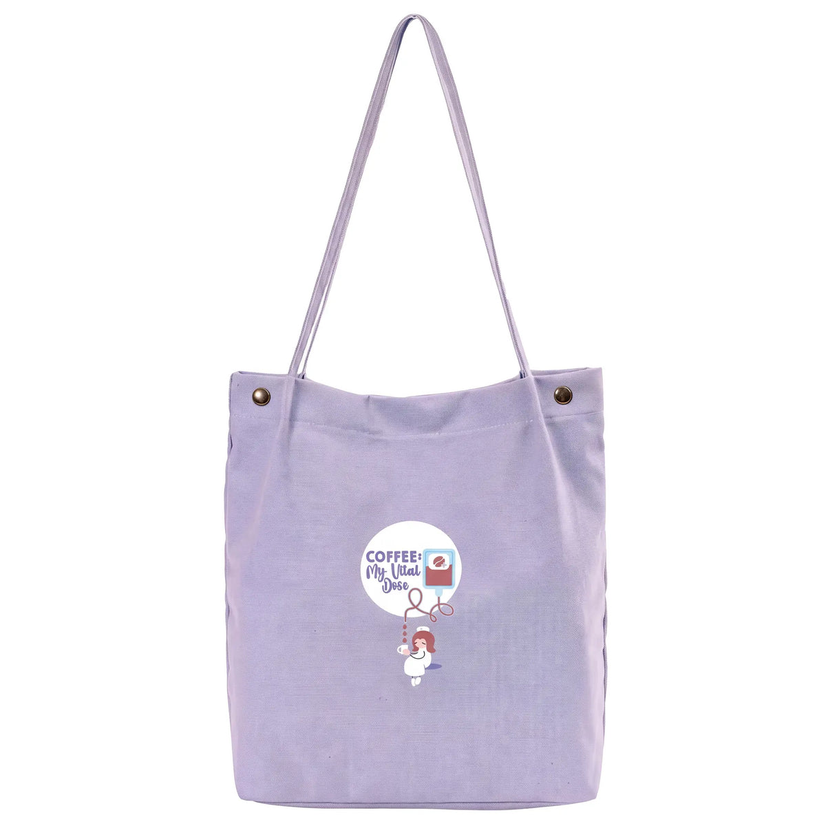 Tote Bag para Enfemeras Morada de Nurse is Love para enfermería y sanidad
