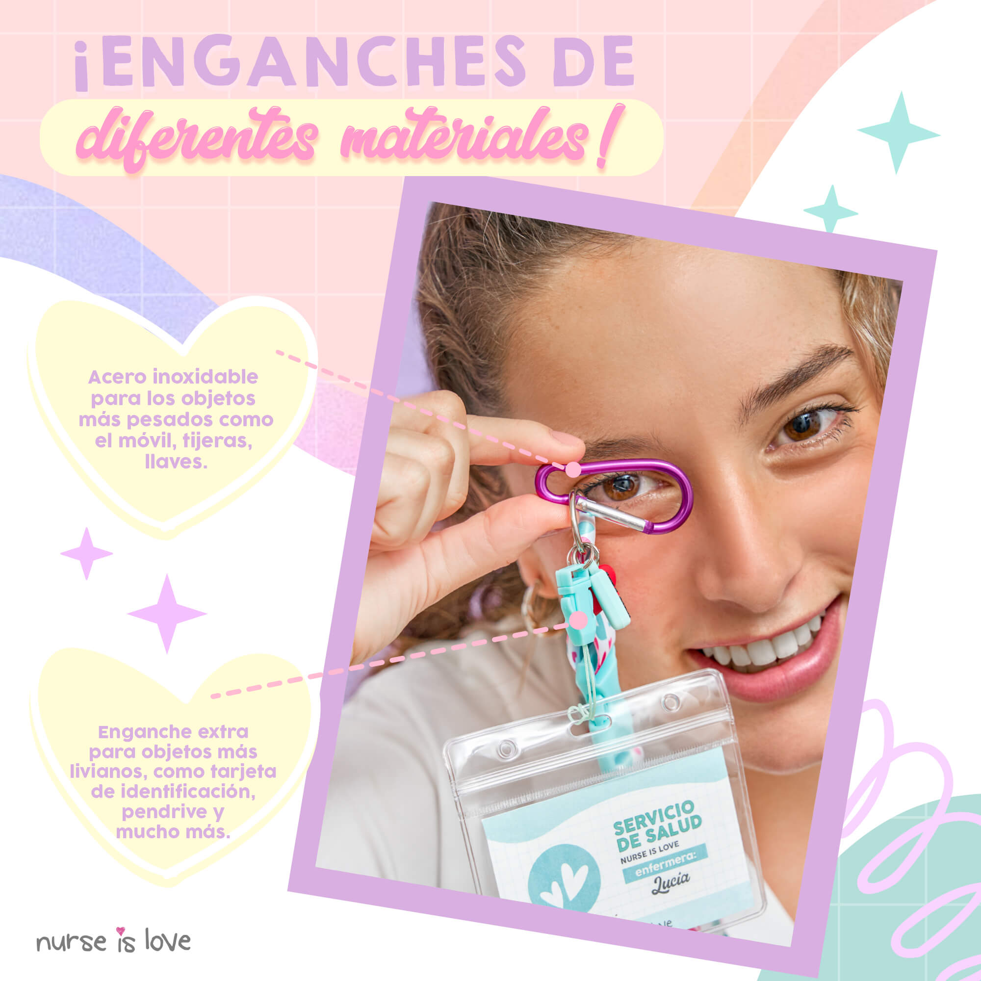 Lanyard Aqua Corazones