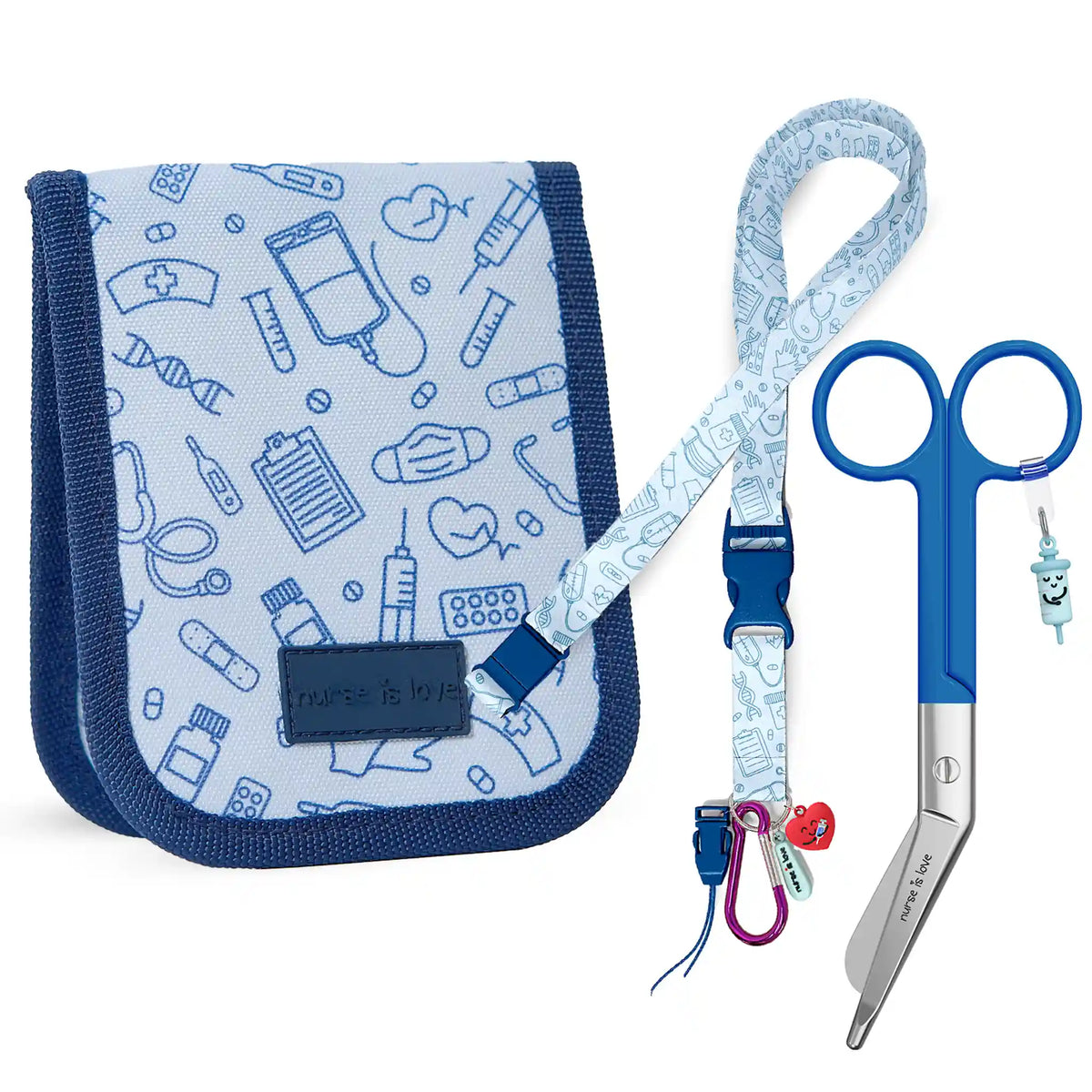 Set para Enfermera Organizador de Bolsillo - Lanyard con Tijeras Enfermeria Pico de Pato - Unisex de Nurse is Love para enfermería y sanidad